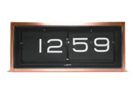 LEFF AMSTERDAM WALL OR DESK CLOCK BRICK COPPER 24H BLACK