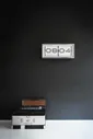 LEFF AMSTERDAM WALL OR DESK CLOCK BRICK STAINLESS STEEL 24H WHITE