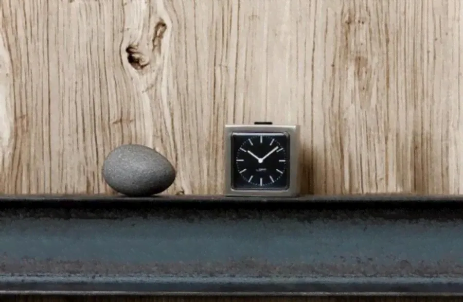 LEFF AMSTERDAM ALARM CLOCK BLOCK BLACK INDEX-0